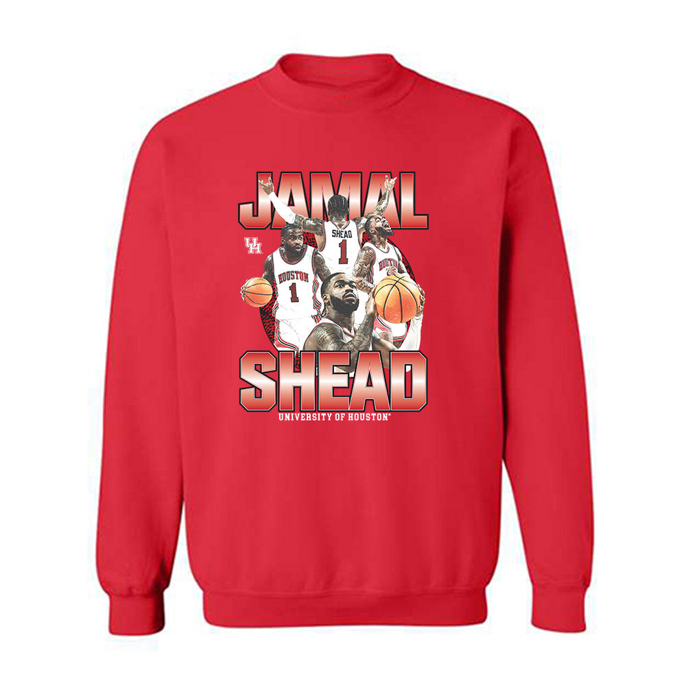 Houston - NCAA Men's Basketball : Jamal Shead - Official 2023 - 2024 Post Season Crewneck Sweatshirt