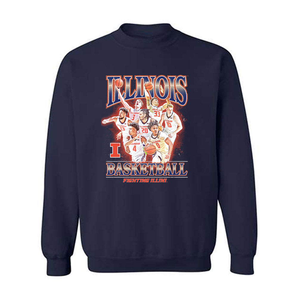 Illinois - NCAA Men's Basketball Official 2023 - 2024 Post Season Crewneck Sweatshirt