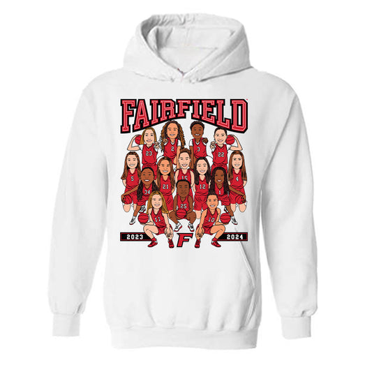 Fairfield - NCAA Women's Basketball : Team Caricature - Hooded Sweatshirt
