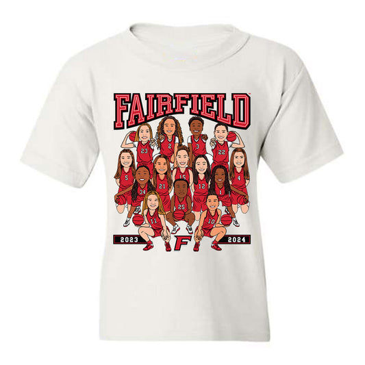 Fairfield - NCAA Women's Basketball : Team Caricature - Youth T-Shirt