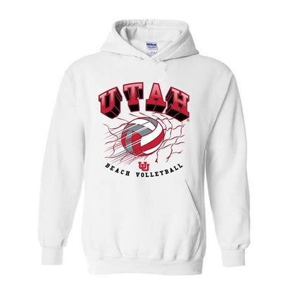 Utah - NCAA Beach Volleyball : Kylie Pitzak Meet Me At The Net Hooded Sweatshirt