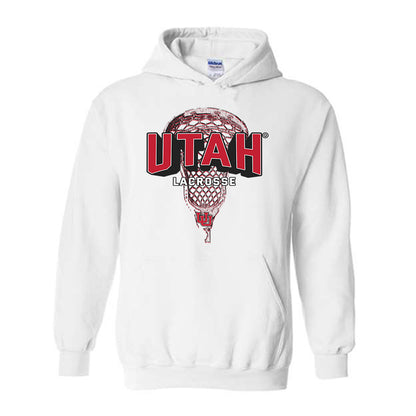 Utah - NCAA Men's Lacrosse : Luc Charbonnier Lacrosse Stick Hooded Sweatshirt