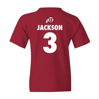 Utah - NCAA Football : Ja'Quinden Jackson - Hail Mary Youth T-Shirt