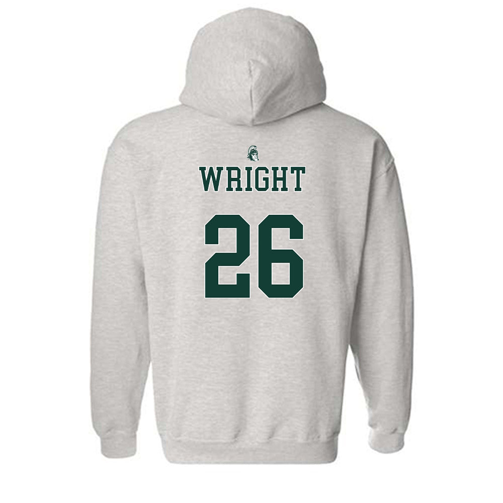 Michigan State - NCAA Football : Brandon Wright Vintage Football Hooded Sweatshirt