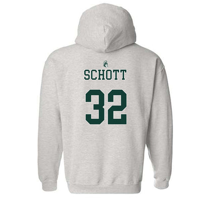 Michigan State - NCAA Football : James Schott Vintage Football Hooded Sweatshirt