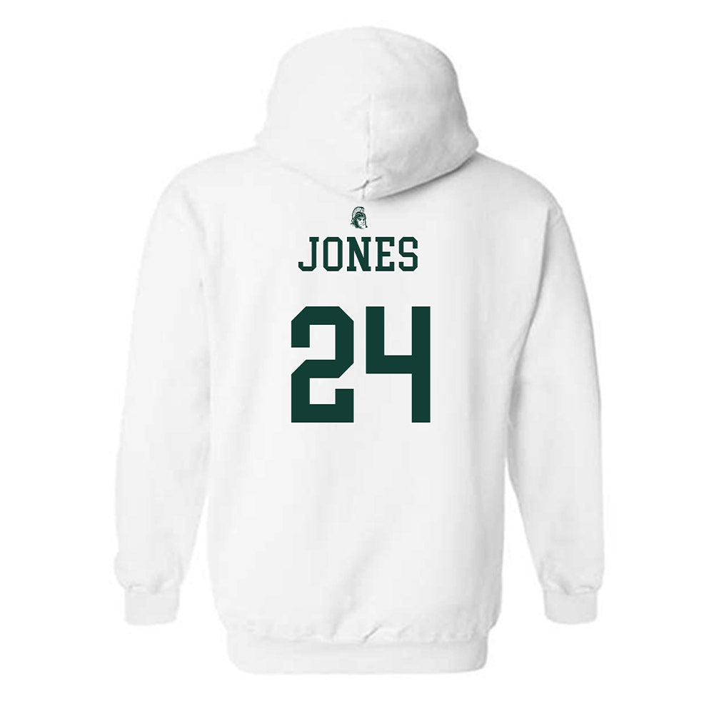 Michigan State - NCAA Football : Malcolm Jones Vintage Football Hooded Sweatshirt