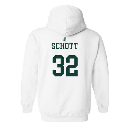 Michigan State - NCAA Football : James Schott Vintage Football Hooded Sweatshirt