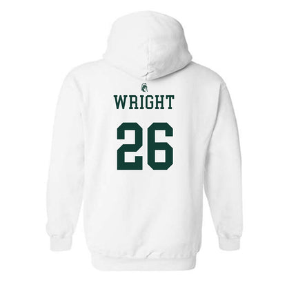 Michigan State - NCAA Football : Brandon Wright Vintage Football Hooded Sweatshirt