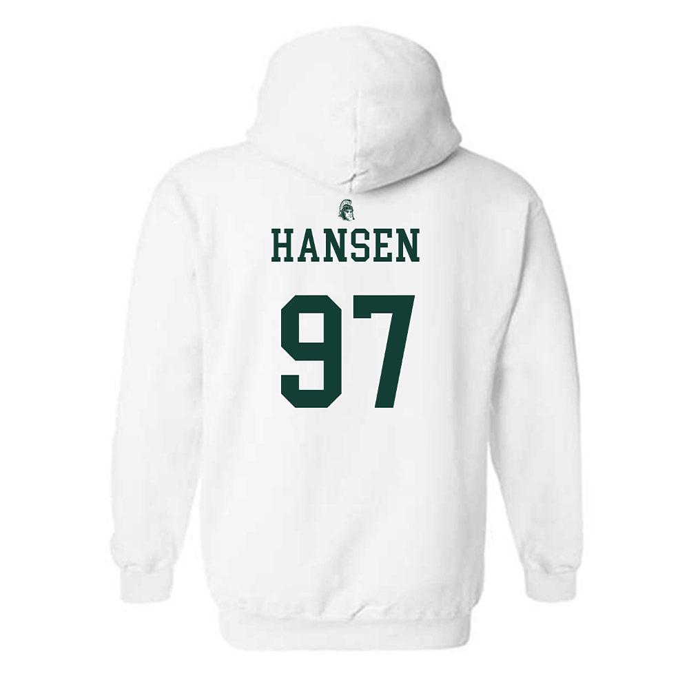 Michigan State - NCAA Football : Maverick Hansen Vintage Football Hooded Sweatshirt