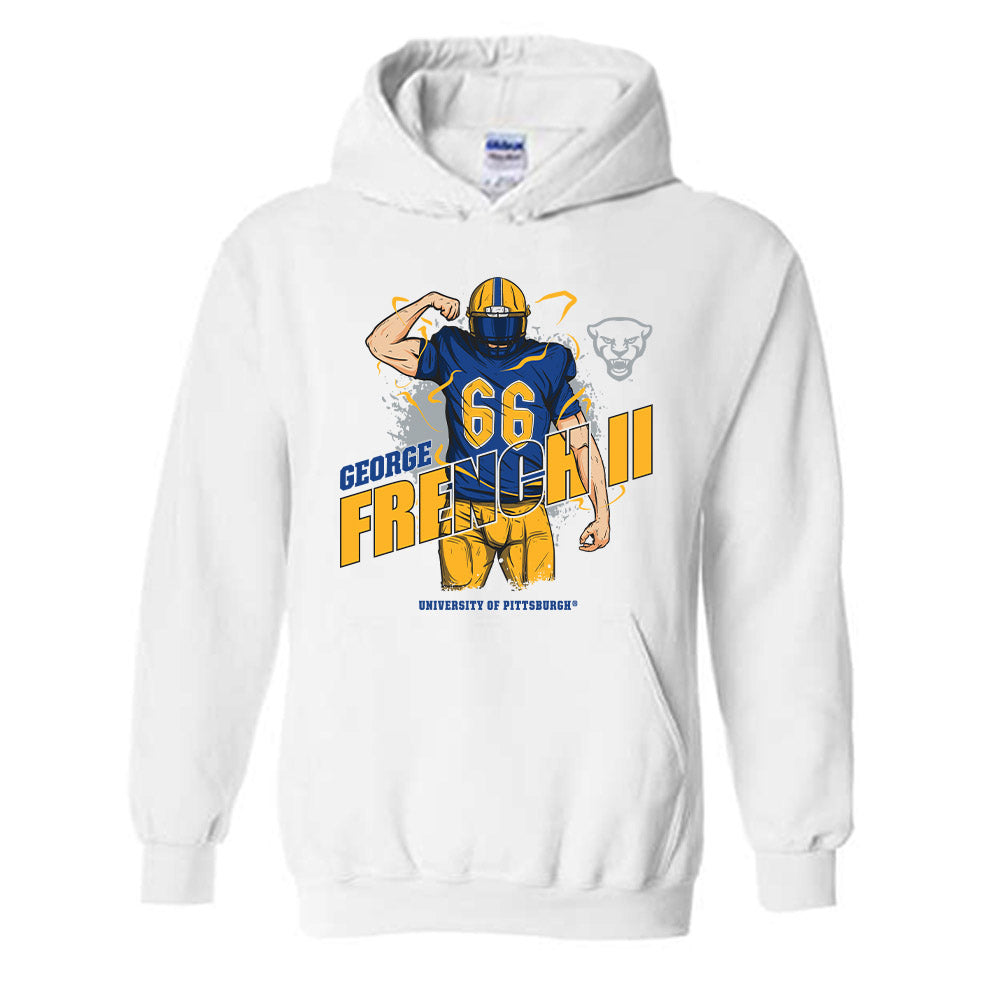 Pittsburgh - NCAA Football : George French II Pitt Football Hooded Sweatshirt