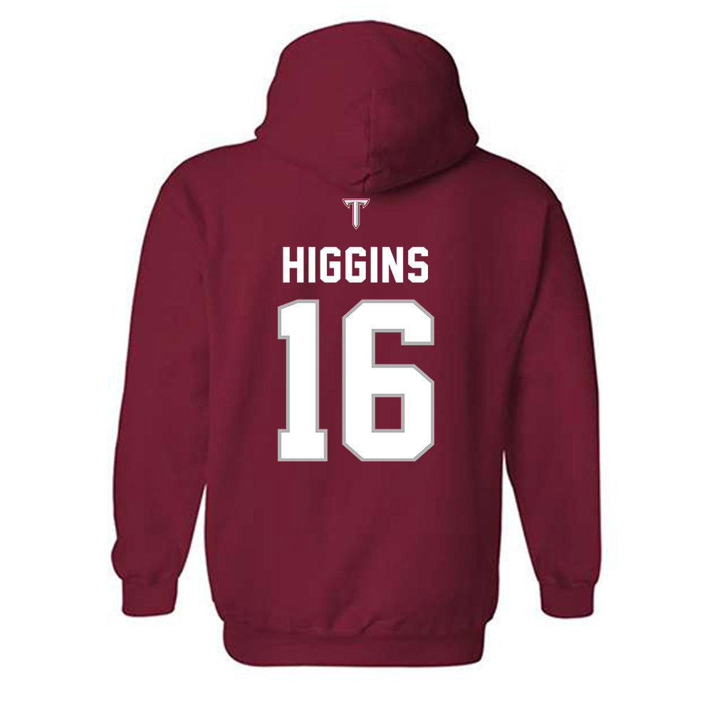 Troy - NCAA Football : Peyton Higgins Shersey Hooded Sweatshirt