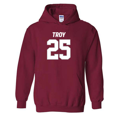 Troy - NCAA Football : Justin Powe Shersey Hooded Sweatshirt