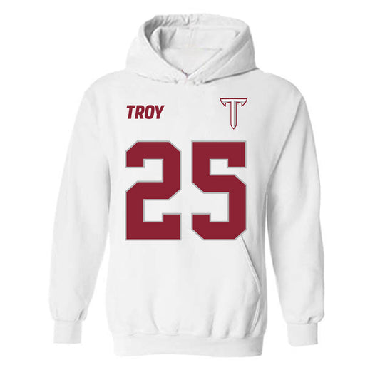 Troy - NCAA Football : Justin Powe Hooded Sweatshirt