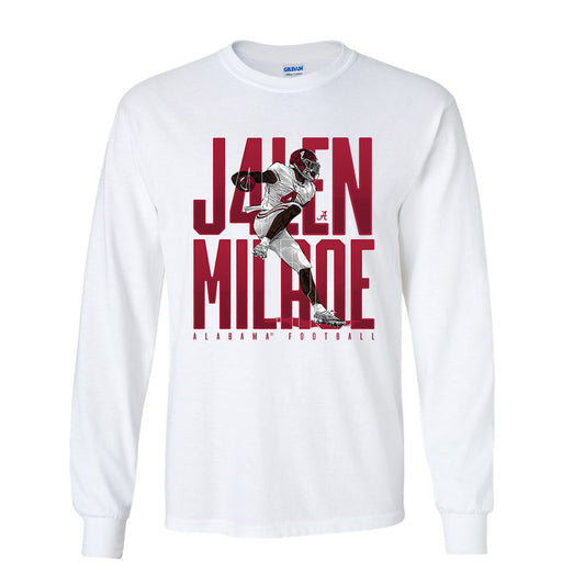 Alabama - NCAA Football : Jalen Milroe QB Long Sleeve T-Shirt