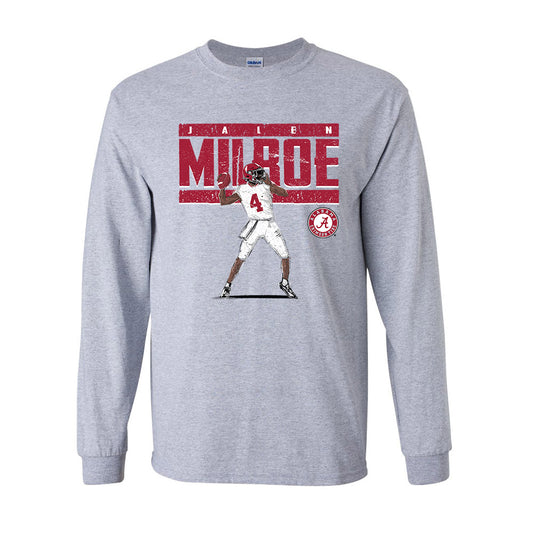 Alabama - NCAA Football : Jalen Milroe QB Long Sleeve T-Shirt