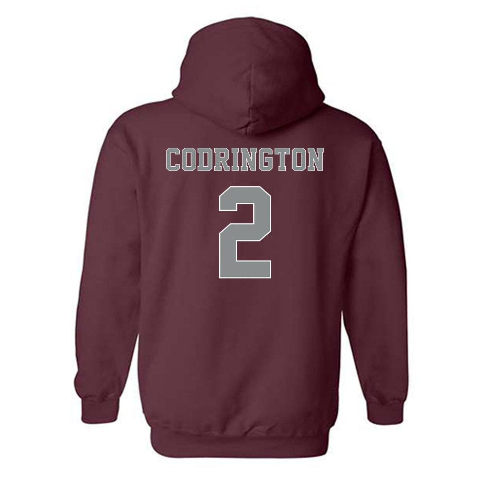 NCCU - NCAA Football : Brandon Codrington Shersey Hooded Sweatshirt