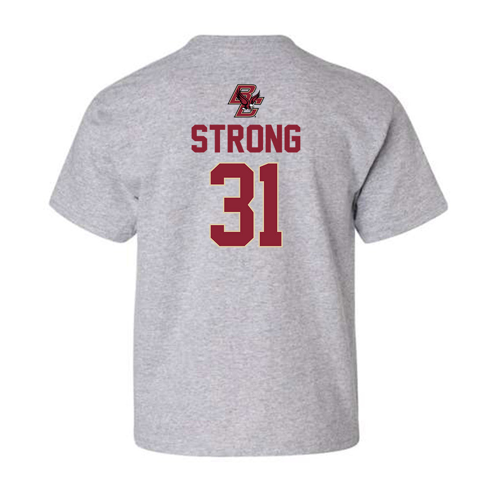 Boston College - NCAA Men's Basketball : Elijah Strong - Youth T-Shirt Classic Shersey