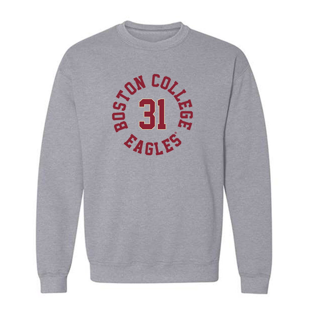 Boston College - NCAA Men's Basketball : Elijah Strong - Crewneck Sweatshirt Classic Shersey