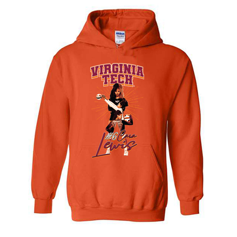 Virginia Tech - NCAA Women's Volleyball : Cara Lewis Hooded Sweatshirt