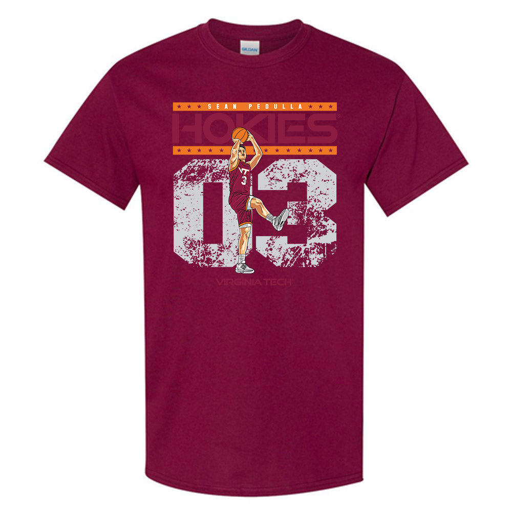 Virginia Tech - NCAA Men's Basketball : Sean Pedulla Hokies T-Shirt