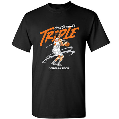 Virginia Tech - NCAA Men's Basketball : Sean Pedulla Triple T-Shirt
