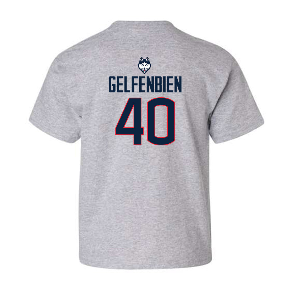 UConn - NCAA Women's Basketball Legends : Jill Gelfenbien - Youth T-Shirt Classic Shersey