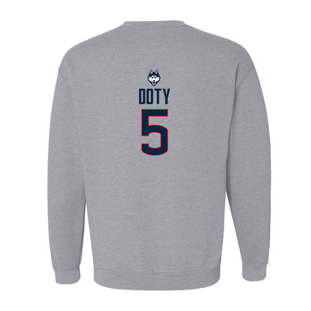 UConn - NCAA Women's Basketball Legends : Caroline Doty - Crewneck Sweatshirt Classic Shersey