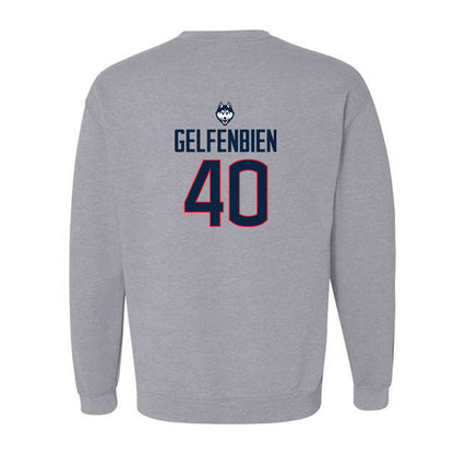 UConn - NCAA Women's Basketball Legends : Jill Gelfenbien - Crewneck Sweatshirt Classic Shersey