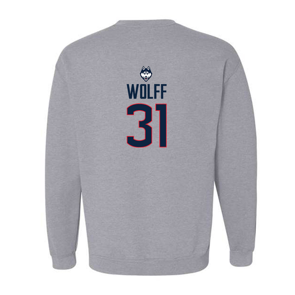 UConn - NCAA Baseball : Devin Wolff - Crewneck Sweatshirt Classic Shersey