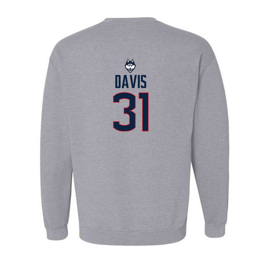 UConn - Women's Basketball Legends : Wendy Davis - Crewneck Sweatshirt Classic Shersey