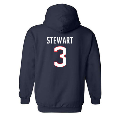 UConn - NCAA Men's Basketball : Jaylin Stewart - Hooded Sweatshirt Classic Shersey