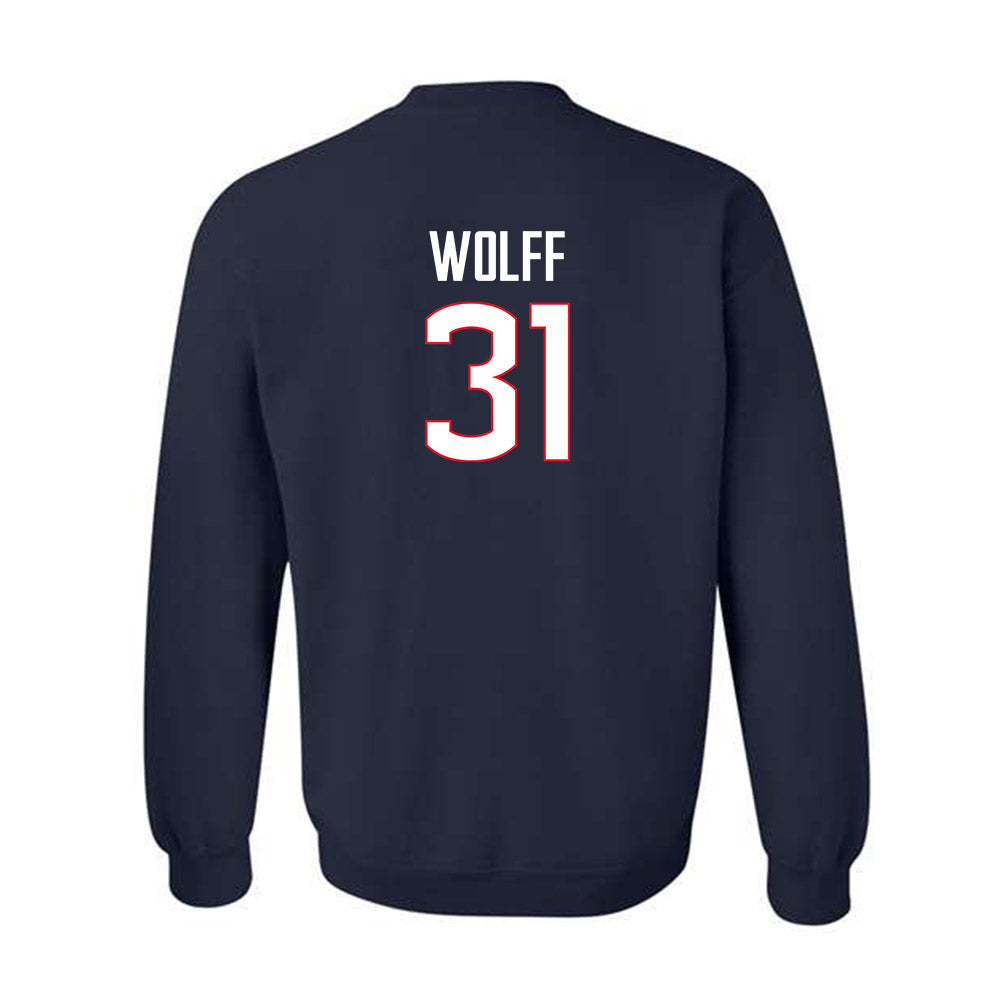 UConn - NCAA Baseball : Devin Wolff - Crewneck Sweatshirt Classic Shersey