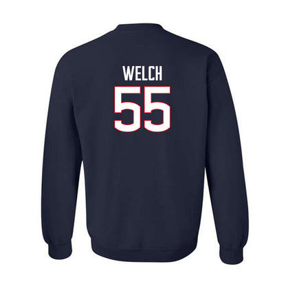 UConn - NCAA Baseball : George Welch - Crewneck Sweatshirt Classic Shersey