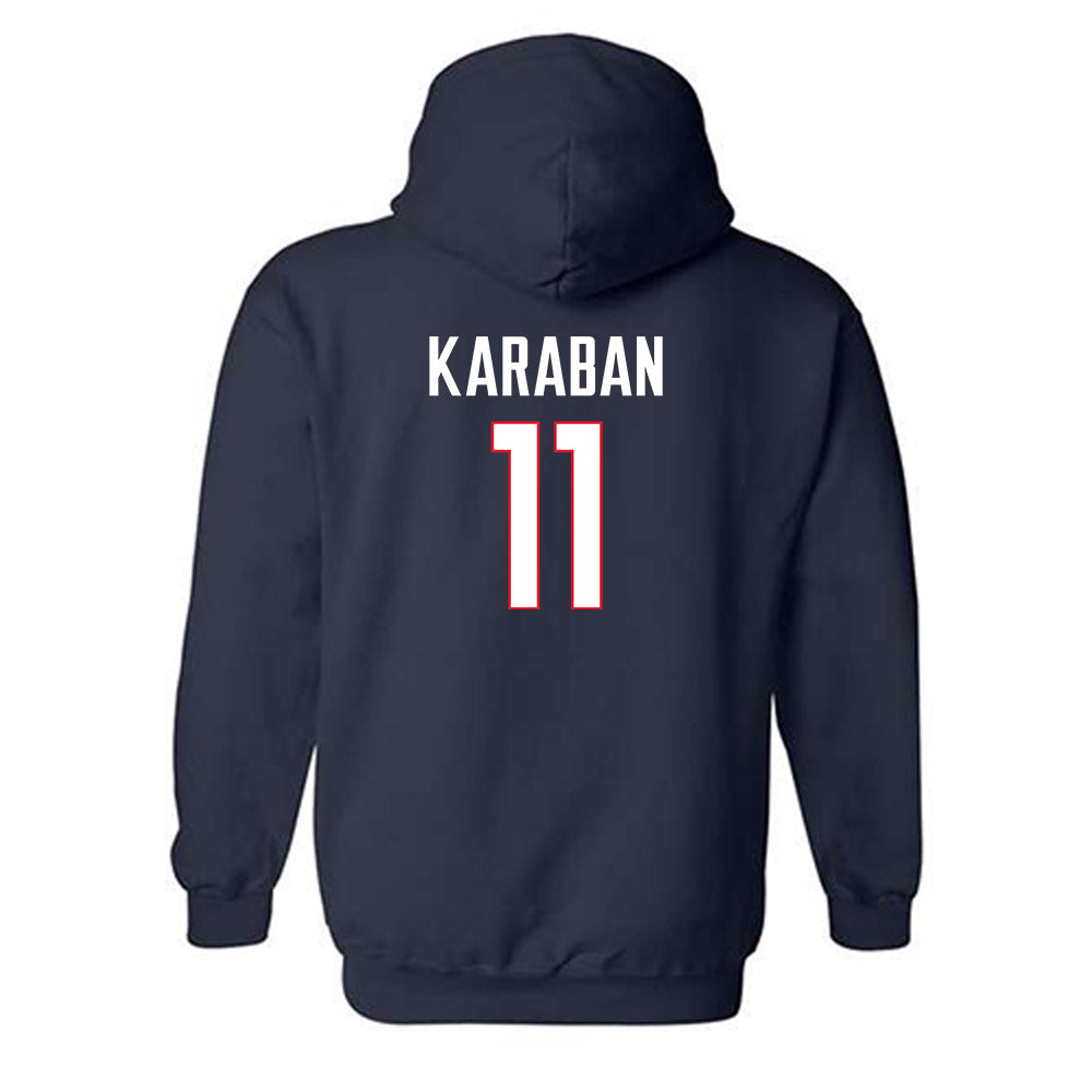 UConn - NCAA Men's Basketball : Alex Karaban - Hooded Sweatshirt Classic Shersey