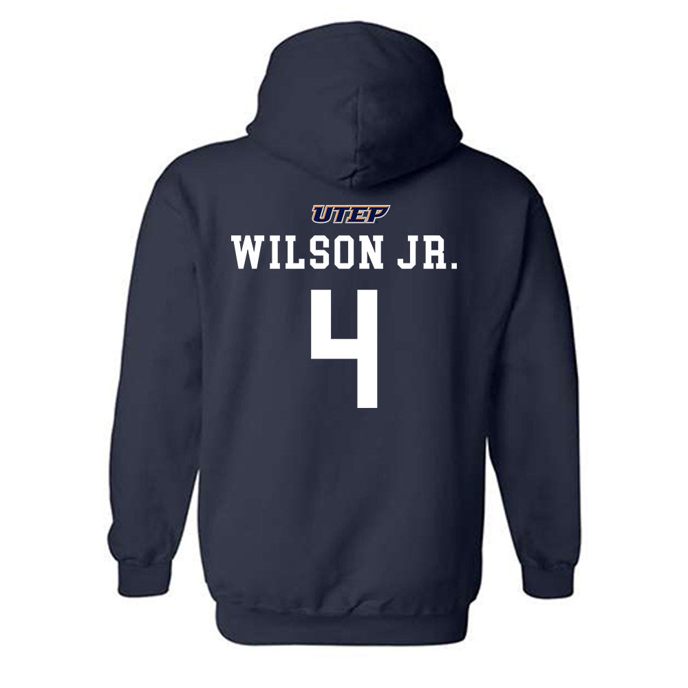 UTEP - NCAA Football : Jerome Wilson Jr Shersey Hooded Sweatshirt