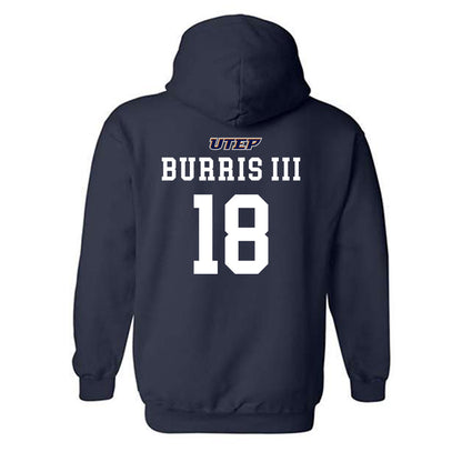 UTEP - NCAA Football : John Burris III - Shersey Hooded Sweatshirt