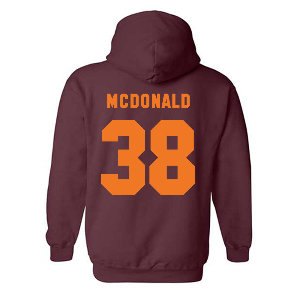 Virginia Tech - NCAA Football : Jayden McDonald - Hooded Sweatshirt Generic Shersey