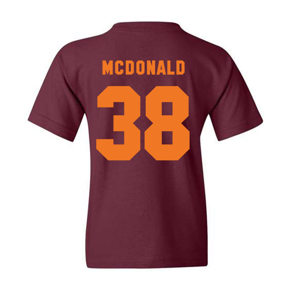 Virginia Tech - NCAA Football : Jayden McDonald - Youth T-Shirt Generic Shersey