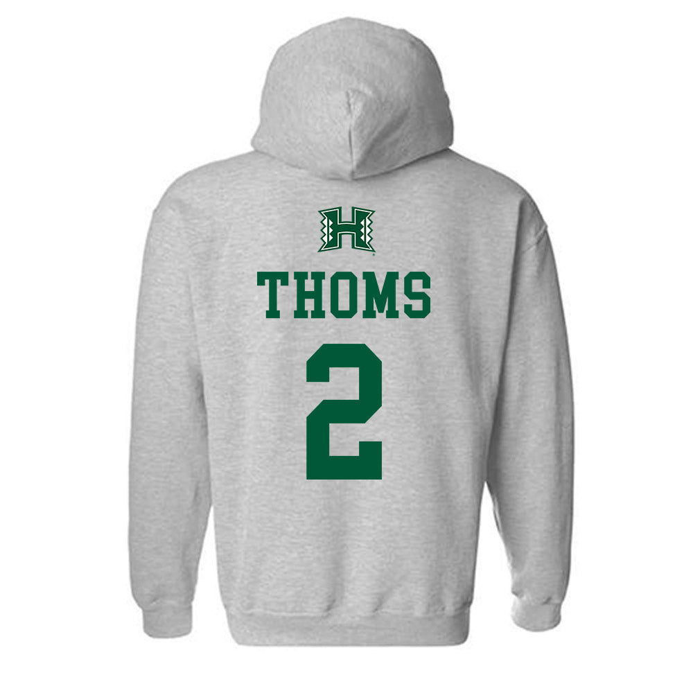 Hawaii - NCAA Women's Basketball : Ashley Thoms - Hooded Sweatshirt Classic Shersey