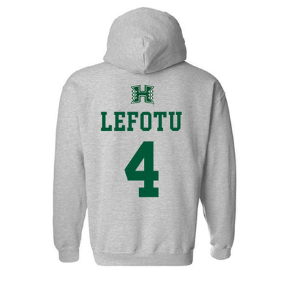 Hawaii - NCAA Women's Basketball : Jovi Lefotu - Hooded Sweatshirt Classic Shersey