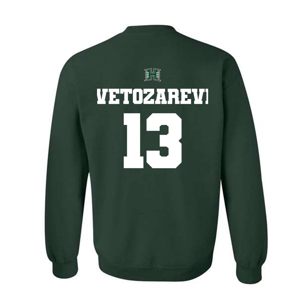 Hawaii - NCAA Men's Basketball : Matija Svetozarevic - Crewneck Sweatshirt Classic Shersey