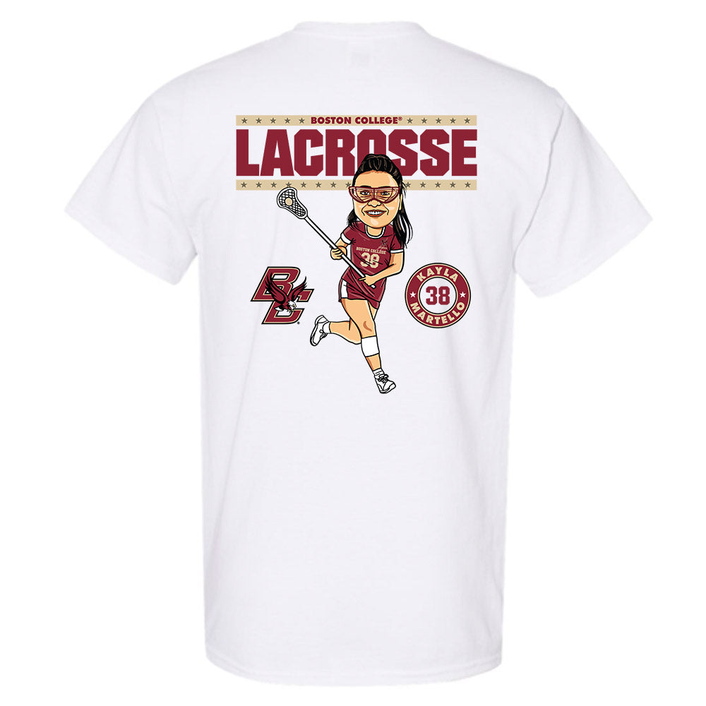 Boston College - NCAA Women's Lacrosse : Kayla Martello - On the Field - T-Shirt