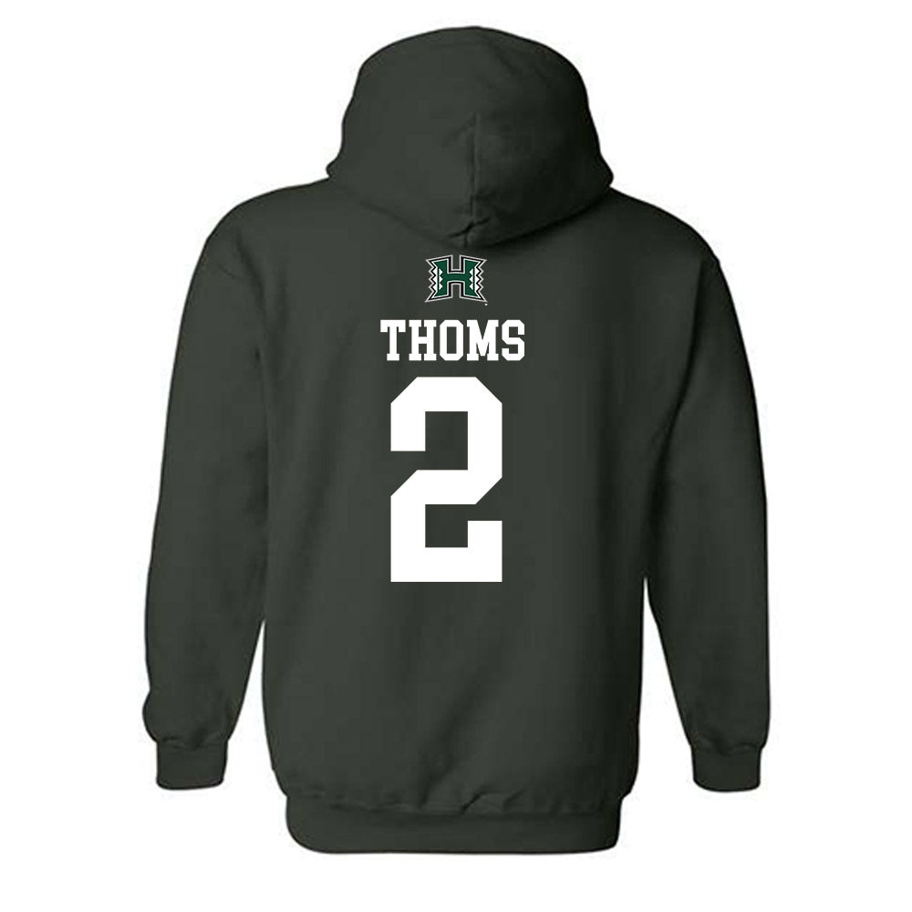 Hawaii - NCAA Women's Basketball : Ashley Thoms - Hooded Sweatshirt Sports Shersey