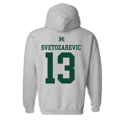 Hawaii - NCAA Men's Basketball : Matija Svetozarevic - Hooded Sweatshirt Sports Shersey