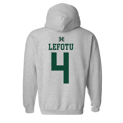 Hawaii - NCAA Women's Basketball : Jovi Lefotu - Hooded Sweatshirt Sports Shersey