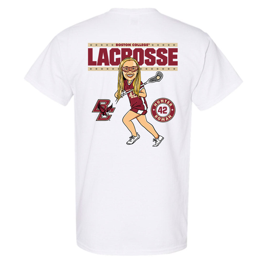 Boston College - NCAA Women's Lacrosse : Hunter Roman - On the Field - T-Shirt