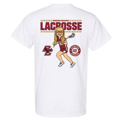 Boston College - NCAA Women's Lacrosse : Hunter Roman - On the Field - T-Shirt