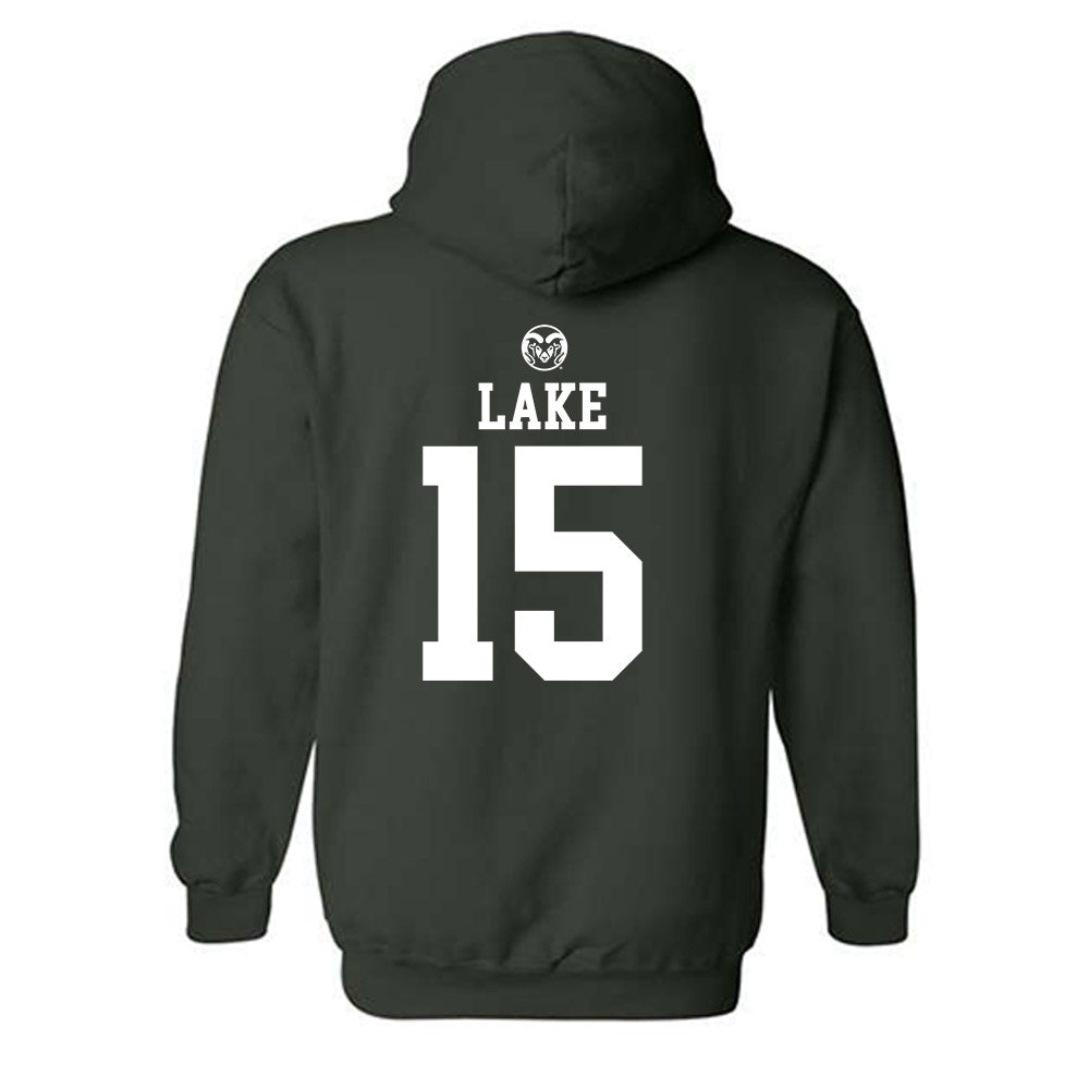 Colorado State - NCAA Men's Basketball : Jalen Lake - Hooded Sweatshirt Sports Shersey