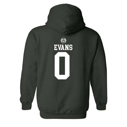Colorado State - NCAA Men's Basketball : Kyan Evans - Hooded Sweatshirt Sports Shersey