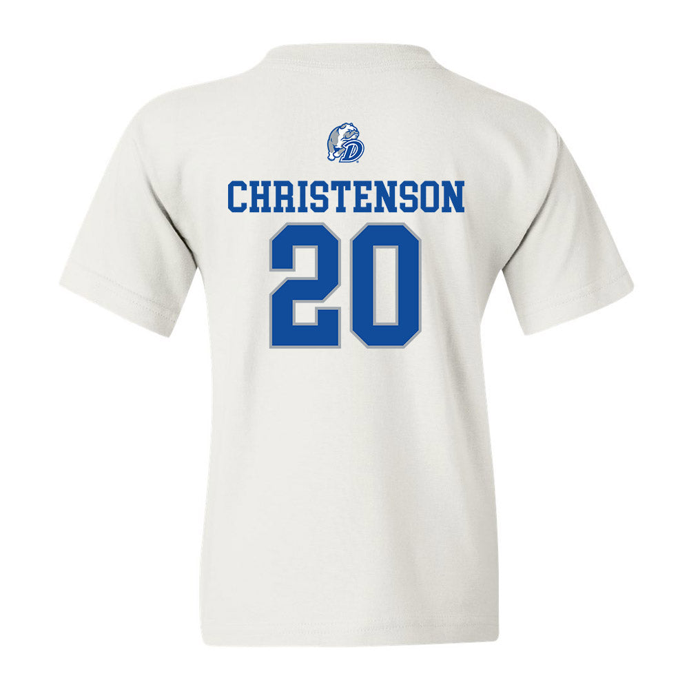 Drake - NCAA Women's Basketball : Emily Christenson - Youth T-Shirt Sports Shersey